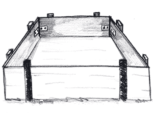 Potager en carrés : montage des planches